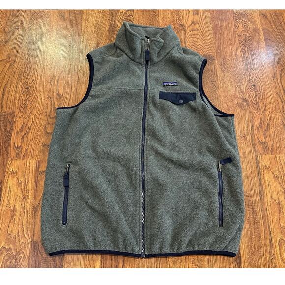 Patagonia Men’s Lightweight Synchilla Fleece Zip-Up Vest Gray Size Large Outdoor - Picture 1 of 7